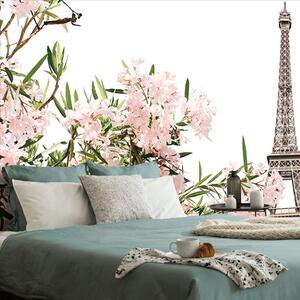 Fototapeta Eiffelov toranj i ružičasto cvijeće