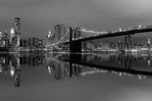 Fototapeta crno-bijeli most u Manhattanu