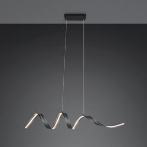 Reality Leuchten LED viseća svjetiljka Tivor, crna, metal, 3.000 K, Crno, Dnevni boravak/blagovaonica, Metal