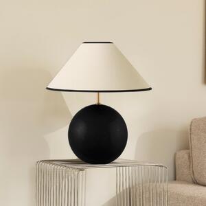 Globen Lighting Stolna lampa IRIS, bež/crna, visina 39 cm, Bež, Dnevni boravak/blagovaonica, Tkanina / tekstil