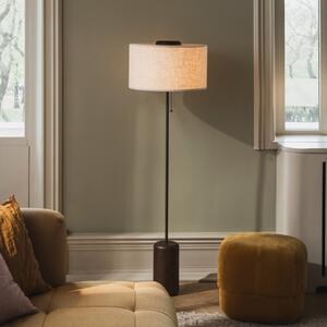 Globen Lighting Bosco podna lampa, bež/smeđa, visina 144 cm, Bež, Dnevni boravak/blagovaonica, Drvo