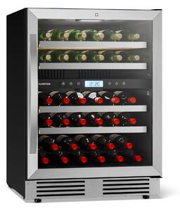 Klarstein VeroSteel hladnjak za vino ispod pulta | 2 zone | 129 litara | 43 boce | 60 cm