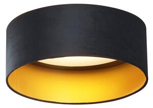 Moderna stropna svjetiljka crni baršun 40 cm uklj. LED s 3-stupanjskim prigušivanjem - Sue