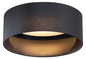 Moderna stropna svjetiljka crna prozirna 40 cm uklj. LED s 3-stupanjskim prigušivanjem - Sue