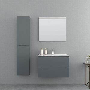 Kupaonski ormarić za ugradbeni umivaonik Lote (Š x D x V: 80 x 46 x 55 cm, Siva)