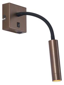 Moderna brončana zidna svjetiljka s USB-C priključkom - Gosna