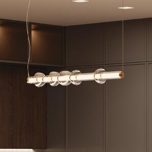 Maytoni LED viseća svjetiljka Cosmo, mesing, dužina 98 cm, staklo, Zlato / mjed, Dnevni boravak/blagovaonica, Staklo