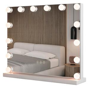 Stolno ogledalo s 14 prigušenih LED lampi i 3 boje svjetlosti, dim. 50 x 12 x 43 cm