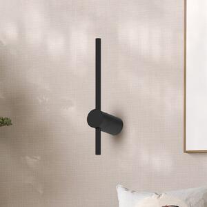 Milagro Lighting LED zidna svjetiljka Swing, visina 30 cm, CCT, metalna, crna, Crno, Dnevni boravak/blagovaonica, Metal