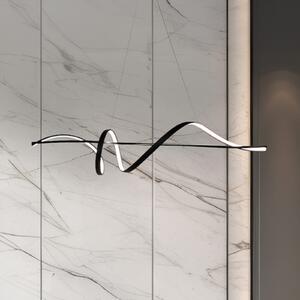 Milagro Lighting LED viseća svjetiljka Sash, metalna, crna, 4000 K, Crno, Dnevni boravak/blagovaonica, Metal