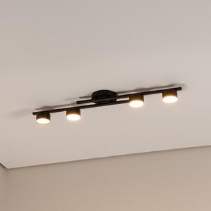 EMIBIG LIGHTING Stropna lampa Fragment, crna, dužina 86 cm, metal, 4 žarulje., prigušiva, Crno, Dnevni boravak/blagovaonica, Metal