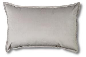 Jastučnica Esla Velvet - 40x60 cm s rubom - Svijetlo siva