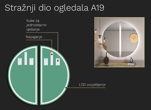 Netipično ogledalo s LED osvjetljenjem A19 S