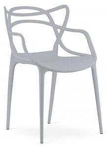 Svijetlo siva plastična stolica KATO