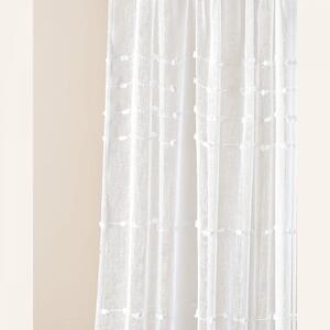 Kvalitetna bijela zavjesa Marisa sa srebrnim ušicama 300 x 250 cm