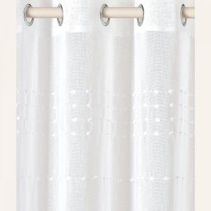 Kvalitetna bijela zavjesa Marisa sa srebrnim ušicama 300 x 250 cm