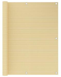 Balkonski zastor bež 120 x 400 cm HDPE - Bež / 120 x 400 cm