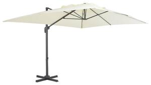 Konzolni vrtni suncobran s aluminijskom šipkom 400x300 cm boje pijeska - Bež / 400 x 300 cm