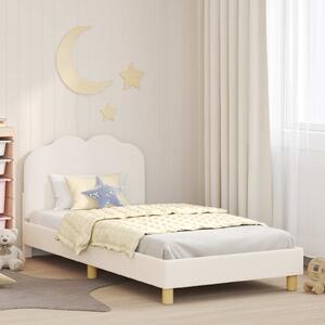 Krevet za djecu s uzglavljem Krem 80 x 200 cm Bouclé - Krem / 80 x 200 cm