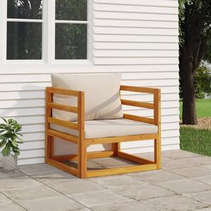 VidaXL Vrtna stolica sa svjetlosivim jastucima od bagremovog drva