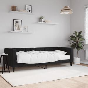 Dnevni krevet s madracem crni 80 x 200 cm baršunasti - Crna / 80 x 200 cm