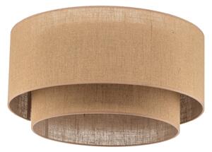Stropne svjetiljke Duolla, Boho jute, prigušiv, Smeđa / hrđa, Dnevna soba, Tkanina / tekstil, Boho