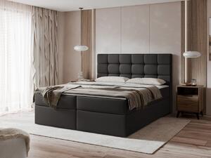 Bračni krevet Boxspring 140 cm Cinara (ekokoža soft 011 (crna))