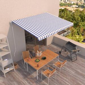 Tenda na automatsko uvlačenje 400 x 350 cm plavo-bijela - Plava / 400 x 350 cm