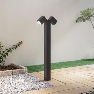 Lindby staza Othil, 2 žarulje, 80 cm, antracit, metal, prigušiva, Sivo, Aluminij