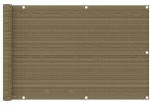 Balkonski zastor smeđe-sivi 90 x 500 cm HDPE - Tupe / 90 x 500 cm