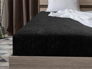 Frotirna plahta MOLTON crna 180 x 200 cm