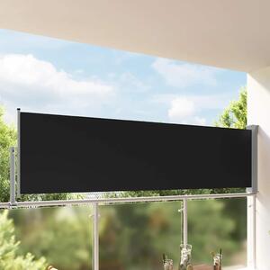 Uvlačiva bočna tenda za terasu 100 x 300 cm crna - Crna / 100 x 300 cm
