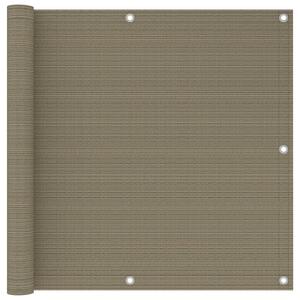 Balkonski zastor smeđe-sivi 90 x 300 cm HDPE - Tupe / 90 x 300 cm