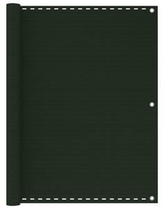 Balkonski zastor tamnozeleni 120 x 300 cm HDPE - Zelena / 120 x 300 cm