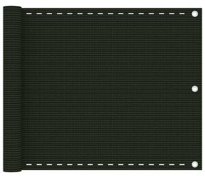 Balkonski zastor tamnozeleni 75 x 400 cm HDPE - Zelena / 75 x 400 cm