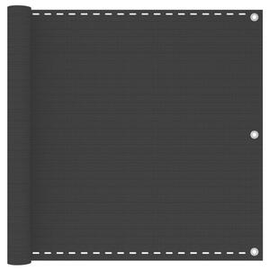 Balkonski zastor crni 90 x 600 cm HDPE - Crna / 90 x 600 cm