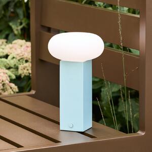 Hübsch Niska LED punjiva stolna lampa, plava, visina 20 cm, metal, s prigušivačem, prigušiva, Plava, Dnevni boravak/blagovaonica, Metal