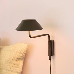 Hübsch COVER LED zidna svjetiljka, crna, izbočina 30 cm, metal, Crno, Dnevni boravak/blagovaonica, Metal