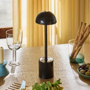 Hübsch Taten LED punjiva stolna lampa, crna, visina 30 cm, metal, prigušiva, Crno, Metal