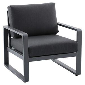 Sunfun Maja Lounge stolica (Š x D x V: 76 x 76 x 74,5 cm, Aluminij, olefin, Tamno siva)