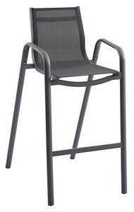 Sunfun Gastro Vrtni barski stolac (Čelik, tekstil, Mogu se slagati jedni na druge, Antracit, Š x D x V: 53,5 x 74 x 110 cm)