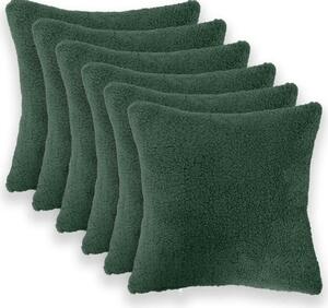 Presvlaka za jastuk 6 pcs HEERLEN Tamnozelena 30 x 30 cm Bouclé - Tamnozelena 30 x 30 cm 6
