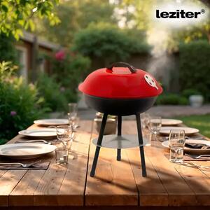 Leziter vrtni roštilj na ugljen – kuglasti BBQ roštilj