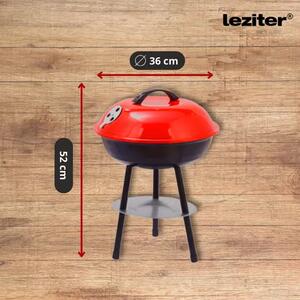 Leziter vrtni roštilj na ugljen – kuglasti BBQ roštilj