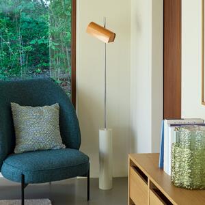 Hübsch LED podna lampa s reflektorom, narančasta, visina 160 cm, željezo, prigušiva, Naranča, Dnevni boravak/blagovaonica, Metal