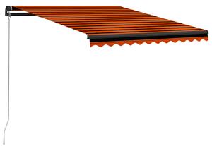 Tenda na ručno uvlačenje 350 x 250 cm narančasto-smeđa - Šarena / 350 x 250 cm