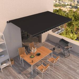 Tenda na ručno uvlačenje 500 x 350 cm antracit - Antracitno siva / 500 x 350 cm