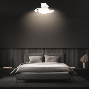 Briloner Ravan stropni ventilator s LED rasvjetom, bijeli DC motor, Ø 44 cm, CCT, prigušiva, Bijela, spavaća soba, Plastika