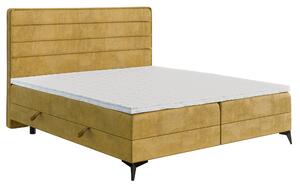 Zondo Bračni krevet Boxspring 160 cm Horazio (žuta) (s madracem i prostorom za odlaganje). 1043379