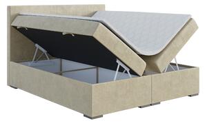 Zondo Jednostruki krevet Boxspring 120 cm Lemmy (svijetlo bež) (s madracem i prostorom za odlaganje). 1043389